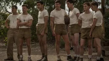 The short military worn by Orr (Graham Patrick Martin) in Catch-22