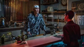 Pissenlit kimono porté par Zéro (Mark Dacascos) dans John Wick: Chapitre 3 – Parabellum