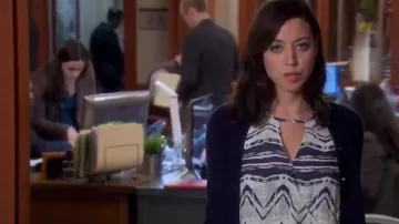 Parker  Suri Dress in Shadow worn by April Ludgate (Aubrey Plaza) in Parks and Recreation (S07E02)