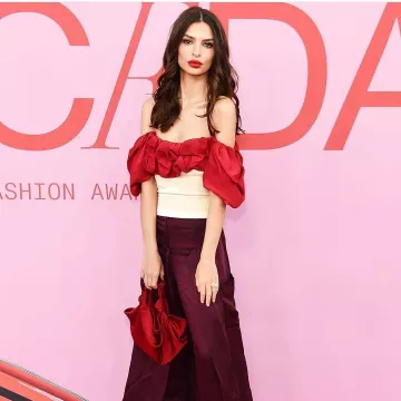 The Row The Ascot Small Satin Hobo Bag worn by Emily Ratajkowski at the CFDA Event 03.06.2019