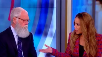 Prabal Gurung Ghar Wrap-Avant Plaid Blazer porté par Sunny Hostin sur La Vue Peut 31,2019