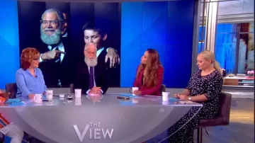 L.K. Bennett  Loren Navy Start Print Jumpsuit worn by Meghan McCain on The View May 31,2019