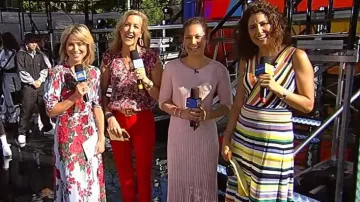 Milly Bande Surplis Robe portée par Cecilia Vega sur Good Morning America Peut 31,2019