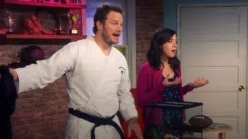 Urban Outfitters Silky Sabrina Shirtdress worn by April Ludgate (Aubrey Plaza) in Parks and Recreation (S07E10)