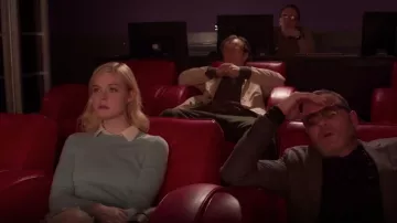 Mint sweater worn by Ashleigh (Elle Fanning) in A Rainy Day in New York movie