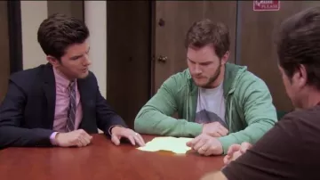 NBC Universal Mouse Rat T-shirt worn by Andy Dwyer (Chris Pratt) in Parks and Recreation (S07E08)
