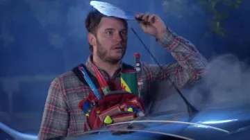 J.Crew  Vintage Flannel Shirt in Winterbrook Plaid worn by Andy Dwyer (Chris Pratt) in Parks and Recreation (S07E08)