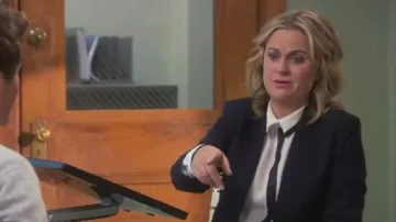 Diane von Furstenberg  Quiana Silk Blouse worn by Leslie Knope (Amy Poehler) in Parks and Recreation (S07E12)