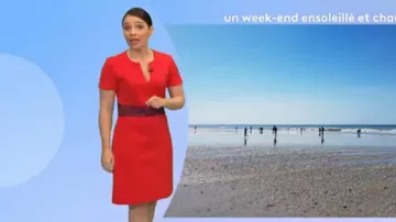 El vestido rojo de Virginie Hilssone en Météo de France 3