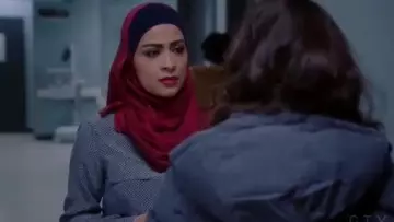 Equipment Signature washed-silk shirt worn by Nimah Amin (Yasmine Al Massri) in Quantico (S01E15)