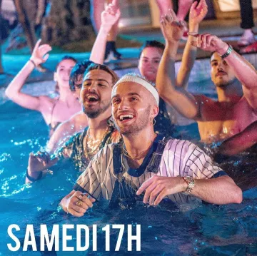 Le t-shirt rayé porté par Squeezie sur son compte Ins­ta­gram @Xs­quee­zie