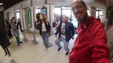 The Adidas jacket worn by Alison Wheeler in the video YouTube THE BEST GAME IN CAR #4 Feat : Alison Wheeler