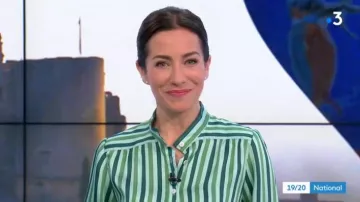 La camisa a rayas de Virna Sacchi en 19/20 del 18/03/2019
