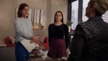 Ceremonia de apertura Ruffle Hem Jacquard Falda usada por Jane Sloan (Katie Stevens) en The Bold Type (S03E09)