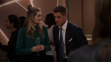 Isabel Marant Lamia Ruffle Trimmed Silk Blouse worn by Sutton Brady (Meghann Fahy) in The Bold Type (Season 03 Episode 10)