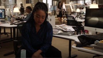 Robert Rodriguez Zebra Print Georgette Shirt worn by Kat Edison (Aisha Dee) in The Bold Type (Season 03 Episode 10)