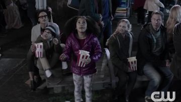 Pink Little Puffer Coat with Bow Belt Toddler worn by an extra in Batwoman (Season 1)