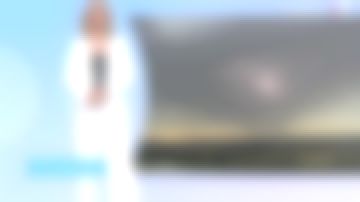 The white jacket golden buttons of Valérie Maurice in Weather of France 2 on the 14.06.2019