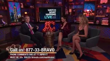 Saint Laurent 'Janis' Platform Pump worn by Denise Richards on Watch What Happens Live with Andy Cohen June 11, 2019