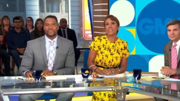 Michael Kors Botanical Pintucked Dress worn by Robin Roberts on Good Morning America June 3,2019
