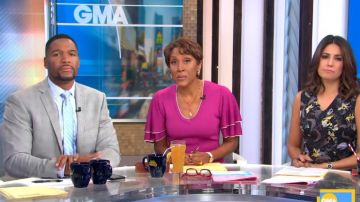 Karen Millen  Ruffled-Sleeve Knit Dress worn by Robin Roberts on Good Morning America JUne 12,2019