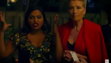 Red Tie Waist Cape Coat worn by Katherine Newbury (Emma Thompson) in Late Night