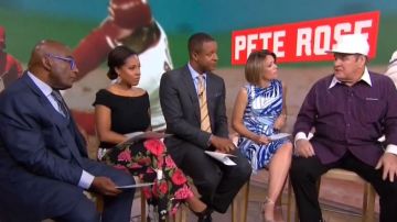 Eliza J Side-Ruched Palm-Print Dress worn by Dylan Dreyer on  Today June 04,2019