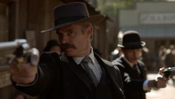 La veste de costume blazer de Seth Bullock (Timothy Olyphant) dans Deadwood: The Movie