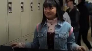 H&M Bib Overall Dress worn by Rachelle Cohen-Strauss (Haley Tju) in Trinkets (S01E06)