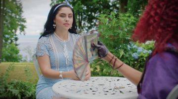 Crochet Sky Blue Dress worn by Evie (Sofia Carson) in Descendants 3