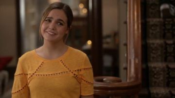 Maje Crochet-Trimmed Slub T-shirt worn by Grace Russell (Bailee Madison) in Good Witch (S05E03)