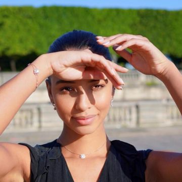 The Bracelet, Sunshine, white, rose gold plated, Flora Coquerel on the account instagram of @floracoquerel