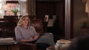FRAME Ruffle Sleeve Silk Blouse worn by Cassie Bishop (Harriet Dyer) in The InBetween (S01E03)