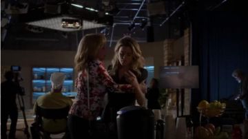 Roberto Cavalli Twist-front printed stretch-jersey top worn by Dorothy Walker (Rebecca De Mornay) in Marvel's Jessica Jones (S03E02)