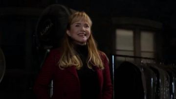 Barneys New York Houndstooth Wool Double-Breasted Coat worn by Dorothy Walker (Rebecca De Mornay) in Marvel's Jessica Jones (Season 03 Episode 11)