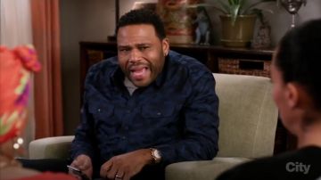 William Rast Baker Camisa de camuflaje en Indigo Camo usado por Andre 'Dre' Johnson (Anthony Anderson) en negro (Temporada 03 Episodio 19)