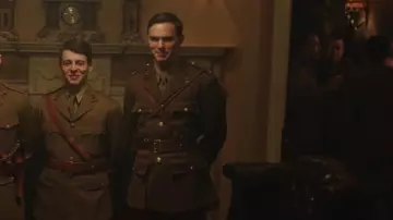 The peacoat of the british officer brought by J. R. R. Tolkien (Nicholas Hoult) in Tolkien
