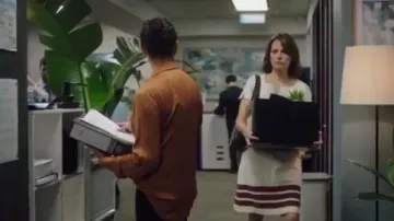 Karen Millen Striped Tweed A-Line Dress worn by Liz (Kat Stewart) in Five Bedrooms (Season01 Episode04)