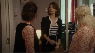 Chanel Pre Owned  Cashmere Collarless Jacket worn by Liz (Kat Stewart) in Five Bedrooms (S01E06) (Season01 Episode06)
