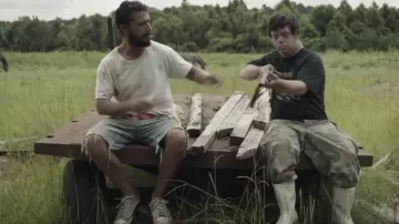 Converse grey sneakers worn by Tyler (Shia LaBeouf) as seen in The Peanut Butter Falcon