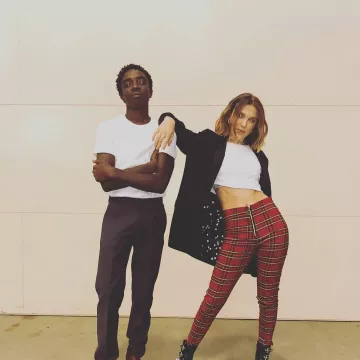 White long sleeves crop top worn by Millie Bobby Brown on her Instagram account @milliebobbybrown