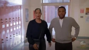 Stella McCartney Tiered V Fringe Sweatshirt worn by Rainbow Johnson (Tracee Ellis Ross) in black-ish (Season04 Episode05)