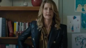 Balmain Classic Crocodile-Print Blazer usado por Renata Klein (Laura Dern) en Big Little Lies (Season02 Episode03)