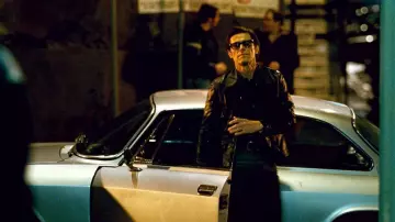 Leather jacket worn by Pier Paolo Pasolini (Willem Dafoe) as seen in Pasolini