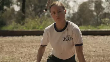Carol Danvers' (Brie Larson) USAFA t-shirt as seen in Captain Marvel
