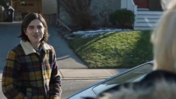 Scotch & Soda Plaid Faux Shearling Lined Wool Blend Trucker Jacket worn by Felix (Morgan Krantz) in In the Dark (Season01 Episode11)