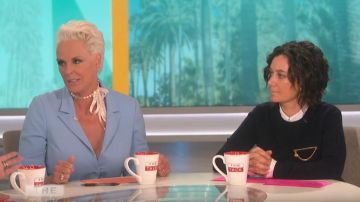 Badgley Mischka  Bow Suit Dress worn by Brigitte Nielsen on The Talk June 17,2019