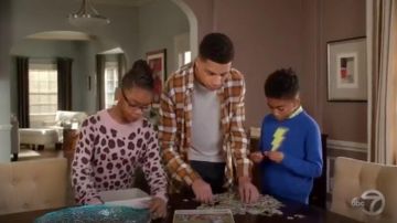 H&M Leopard Print Fine Knit Sweater usado por Diane Johnson (Marsai Martin) en negro (Season04 Episode12)