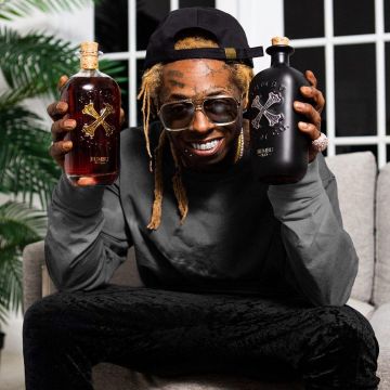Bumbu Rum bottle shown by Lil Wayne on his Instagram account @liltunechi