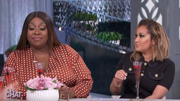 Maje Ravena Dress worn by Adrienne Bailon on The Real Talk Show June 21,2019